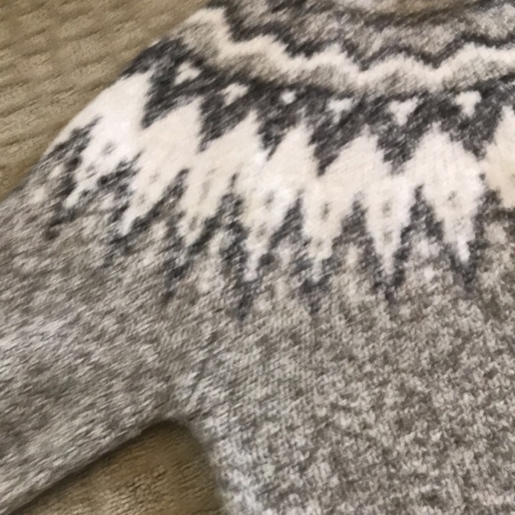 Wind River | Fair Isle Fabulous cozy grey and white knit sweater - XS - Picture 7 of 11
